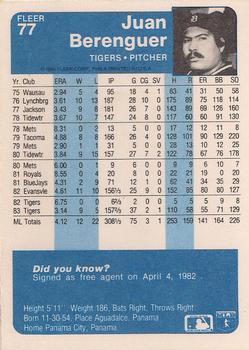 Juan Berenguer  baseball card collectible - Main Image 2