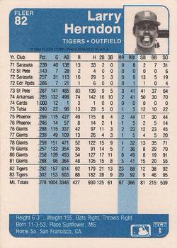 Larry Herndon  baseball card collectible - Main Image 2