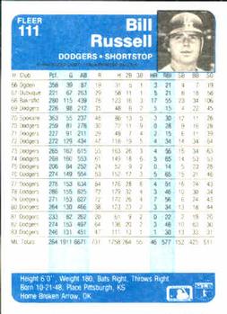 Bill Russell  baseball card collectible - Main Image 2