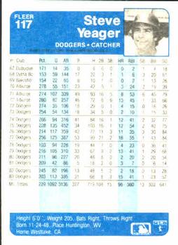 Steve Yeager  baseball card collectible - Main Image 2