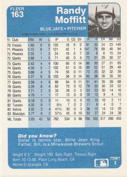 Randy Moffitt  baseball card collectible - Main Image 2