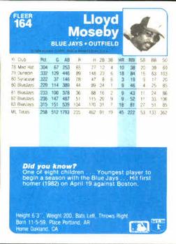 Lloyd Moseby  baseball card collectible - Main Image 2