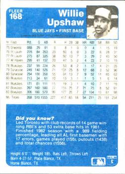 Willie Upshaw  baseball card collectible - Main Image 2