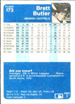 Brett Butler  baseball card collectible - Main Image 2