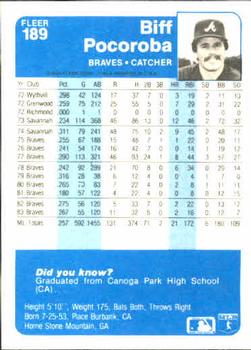 Biff Pocoroba  baseball card collectible - Main Image 2