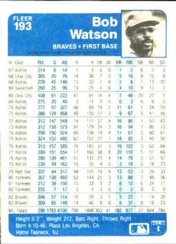 Bob Watson  baseball card collectible - Main Image 2