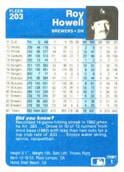 Roy Howell  baseball card collectible - Main Image 2