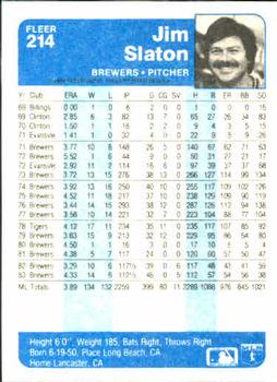 Jim Slaton  baseball card collectible - Main Image 2