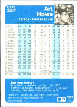 Art Howe  baseball card collectible - Main Image 2