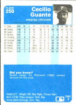 Cecilio Guante  baseball card collectible - Main Image 2