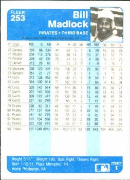 Bill Madlock  baseball card collectible - Main Image 2