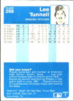 Lee Tunnell  baseball card collectible - Main Image 2