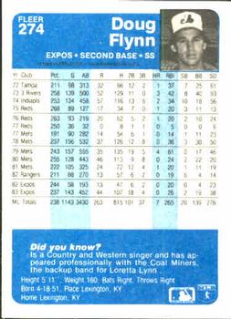 Doug Flynn  baseball card collectible - Main Image 2