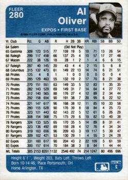 Al Oliver  baseball card collectible - Main Image 2