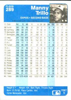 Manny Trillo  baseball card collectible - Main Image 2