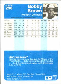 Bobby Brown  baseball card collectible - Main Image 2