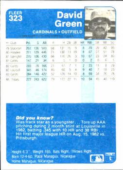 David Green  baseball card collectible - Main Image 2