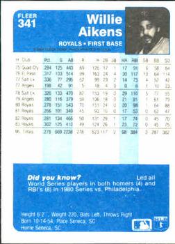 Willie Aikens  baseball card collectible - Main Image 2