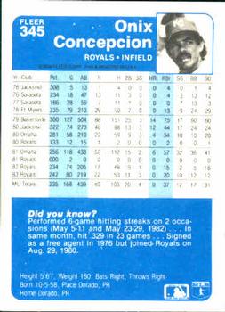 Onix Concepcion  baseball card collectible - Main Image 2