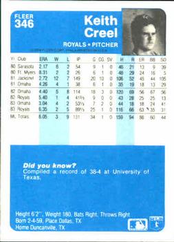 Keith Creel  baseball card collectible - Main Image 2