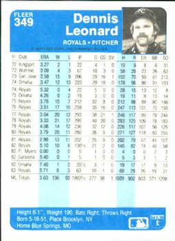 Dennis Leonard  baseball card collectible - Main Image 2