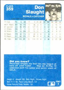 Don Slaught  baseball card collectible - Main Image 2