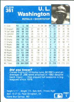 U.L. Washington  baseball card collectible - Main Image 2