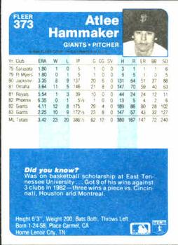 Atlee Hammaker  baseball card collectible - Main Image 2