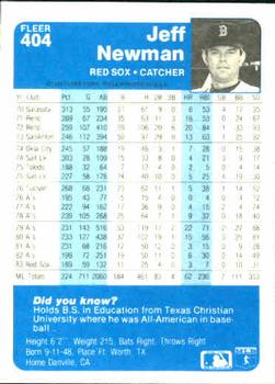 Jeff Newman  baseball card collectible - Main Image 2