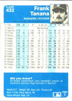 Frank Tanana  baseball card collectible - Main Image 2