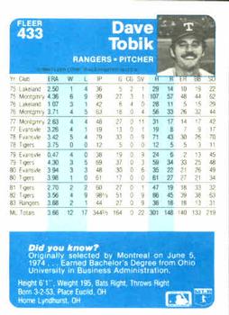 Dave Tobik  baseball card collectible - Main Image 2