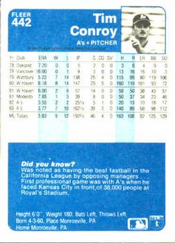 Tim Conroy  baseball card collectible - Main Image 2