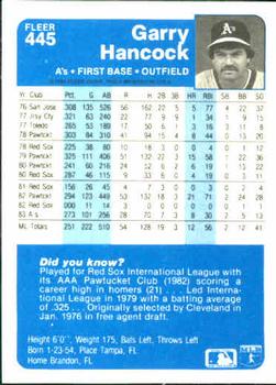 Garry Hancock  baseball card collectible - Main Image 2