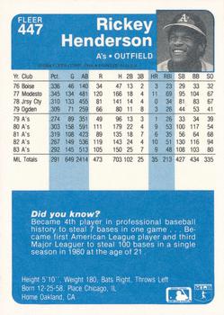 Rickey Henderson  baseball card collectible - Main Image 2