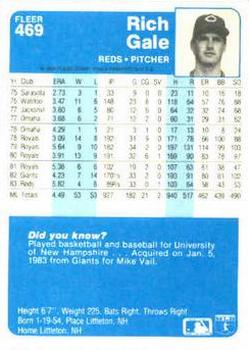 Rich Gale  baseball card collectible - Main Image 2