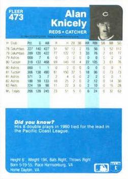 Alan Knicely  baseball card collectible - Main Image 2