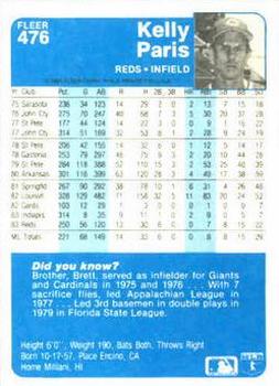 Kelly Paris  baseball card collectible - Main Image 2