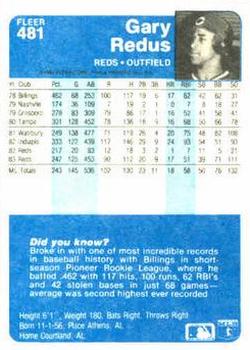 Gary Redus  baseball card collectible - Main Image 2