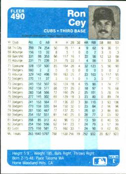 Ron Cey  baseball card collectible - Main Image 2