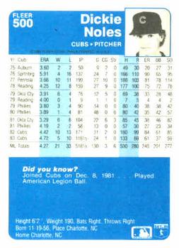 Dickie Noles  baseball card collectible - Main Image 2
