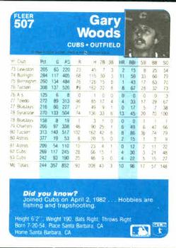 Gary Woods  baseball card collectible - Main Image 2