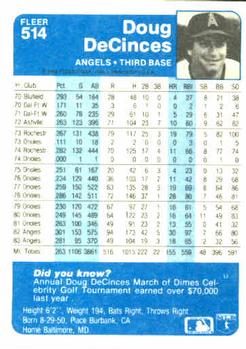 Doug DeCinces  baseball card collectible - Main Image 2