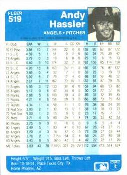 Andy Hassler  baseball card collectible - Main Image 2