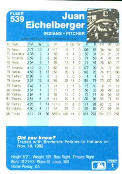 Juan Eichelberger  baseball card collectible - Main Image 2