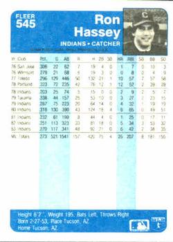 Ron Hassey  baseball card collectible - Main Image 2