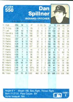 Dan Spillner  baseball card collectible - Main Image 2