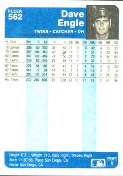 Dave Engle  baseball card collectible - Main Image 2