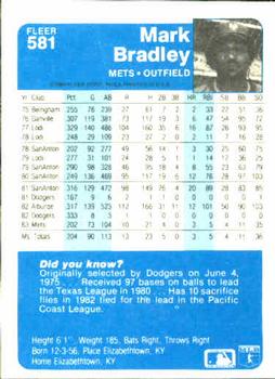 Mark Bradley  baseball card collectible - Main Image 2