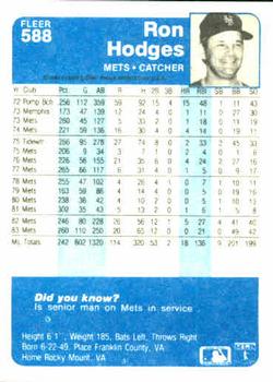 Ron Hodges  baseball card collectible - Main Image 2