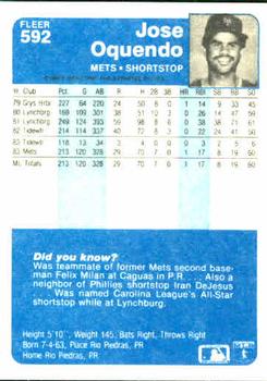 Jose Oquendo  baseball card collectible - Main Image 2